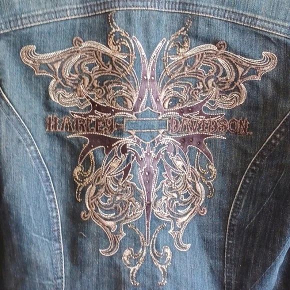 HARLEY Davidson Jeans Jacket. - Picture 5 of 10